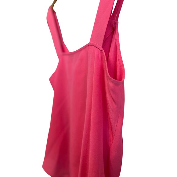 Amanda Uprichard Blouse Top 100 Percent Silk Hot Pink Sleeveless Surplice Wrap S - Picture 13 of 14